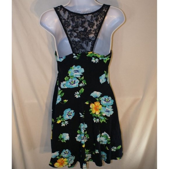 Aeropostale Floral Lace Back Dress Size M - Picture 2 of 6